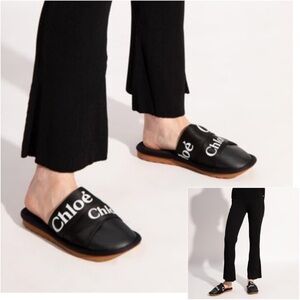 Chloé Woody Suede Slippers